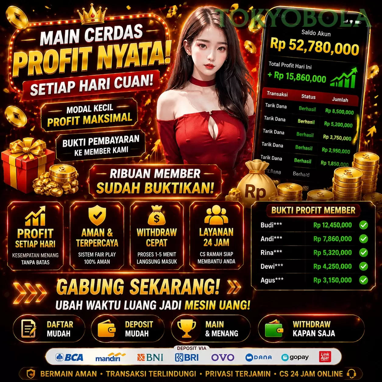 Login tokyobola Sekarang Bonus Melimpah